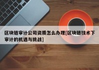 区块链审计公司资质怎么办理[区块链技术下审计的机遇与挑战]